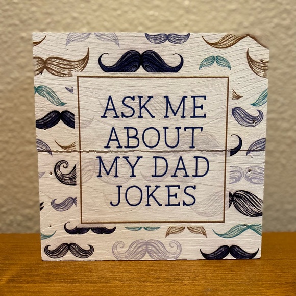 Ask Me About My Dad Jokes Mustache Wood Sign, Father’s Day Gift, Dad Decor Gift - Picture 12 of 13